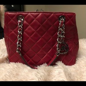 Michael Kors Red Quilted Bag